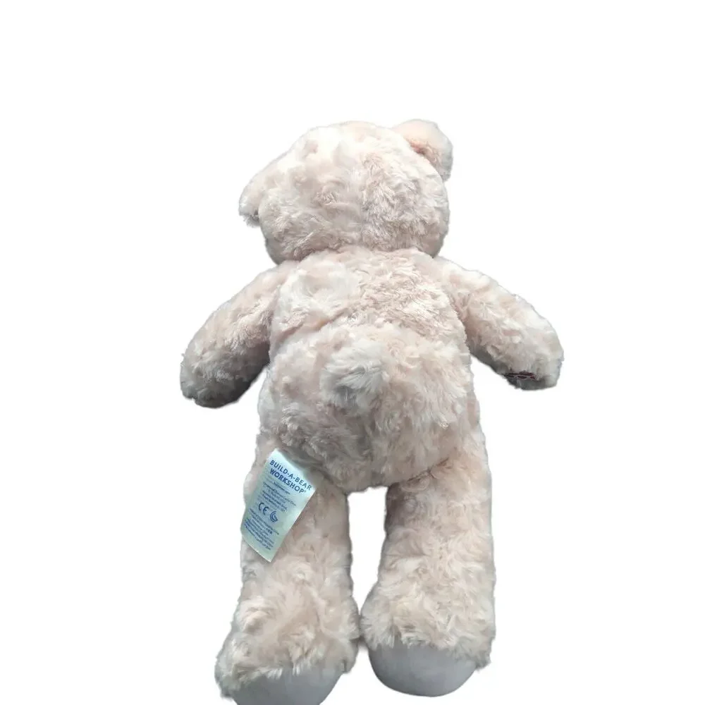 Build A Bear‎ Cream Curly Fur Teddy Plush Stuffed Bear 19 Inches